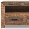 Homeroots 3 Drawer of Solid Mango Wood Media Console 379810